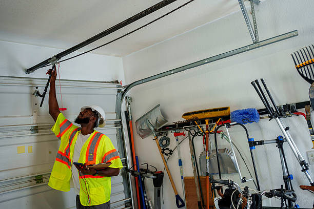 Professional Garage Door Panel Replacement technician working in Newark, OH